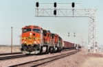 BNSF 4584 crosses over